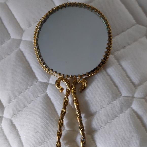 Vintage Limoges Fragonard Signed Hand Painted Mirror - Picture 2 of 3